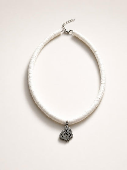 Heishi Beaded Necklace with Ha'aish Sheli Pendant
