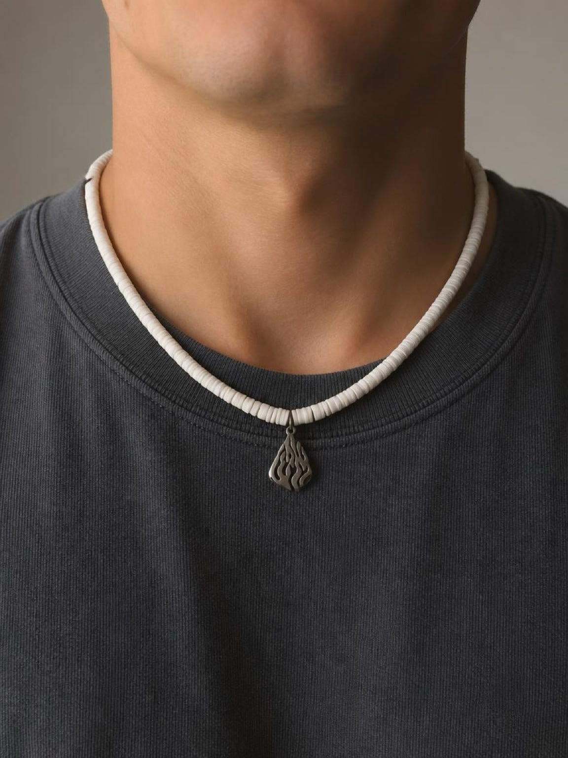 Heishi Beaded Necklace with Ha'aish Sheli Pendant