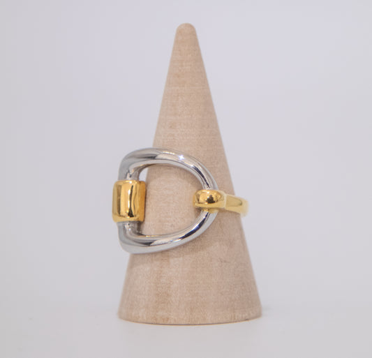 Two Tone Buckle Ring