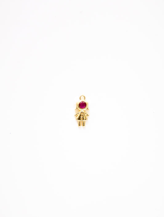 Red Gem Girl Charm
