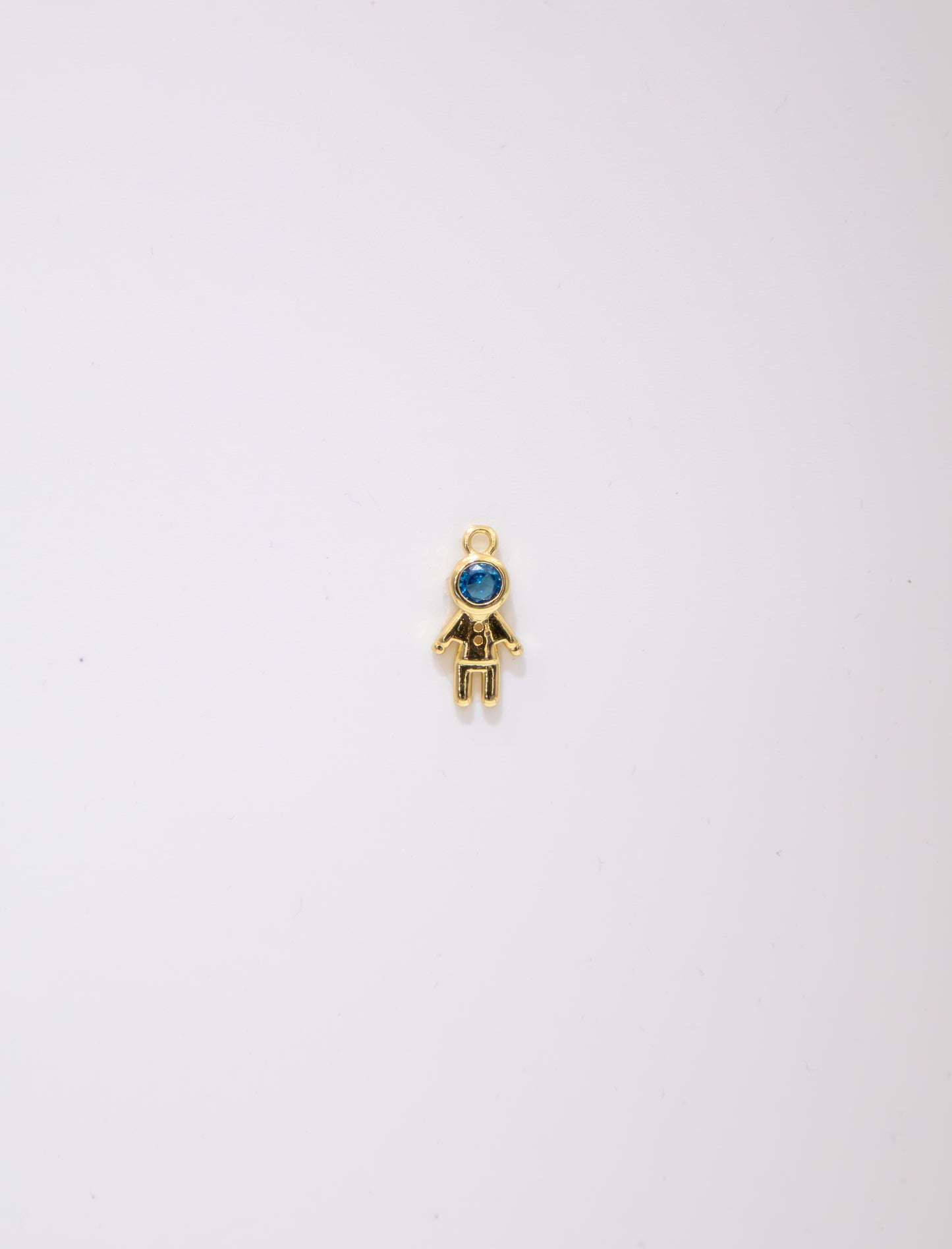 Blue Gem Boy Charm