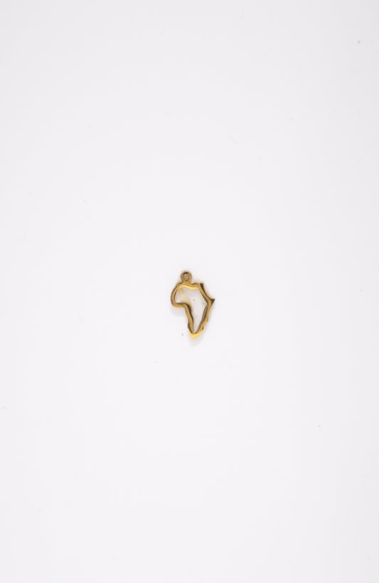 Gold Africa Charm