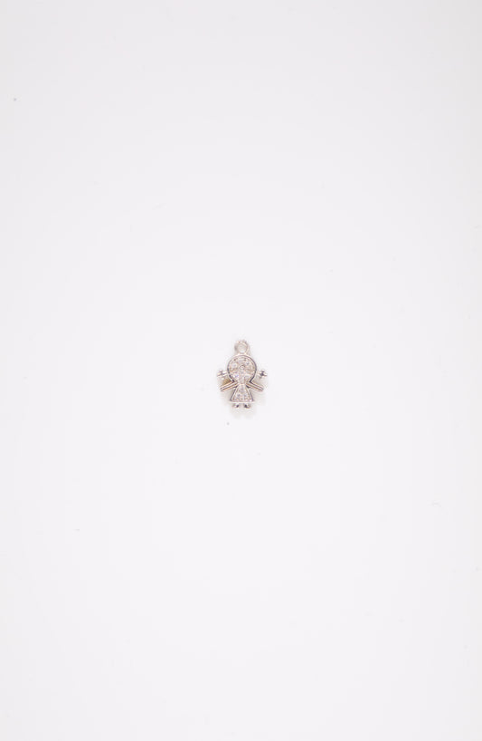 Silver Girl Charm