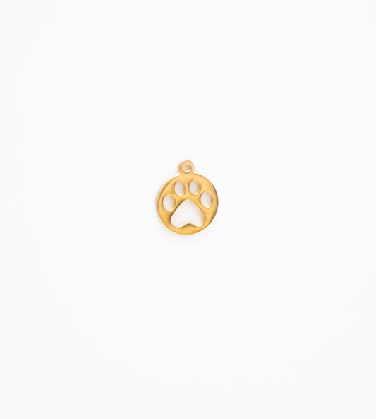 Gold Paw Print Charm
