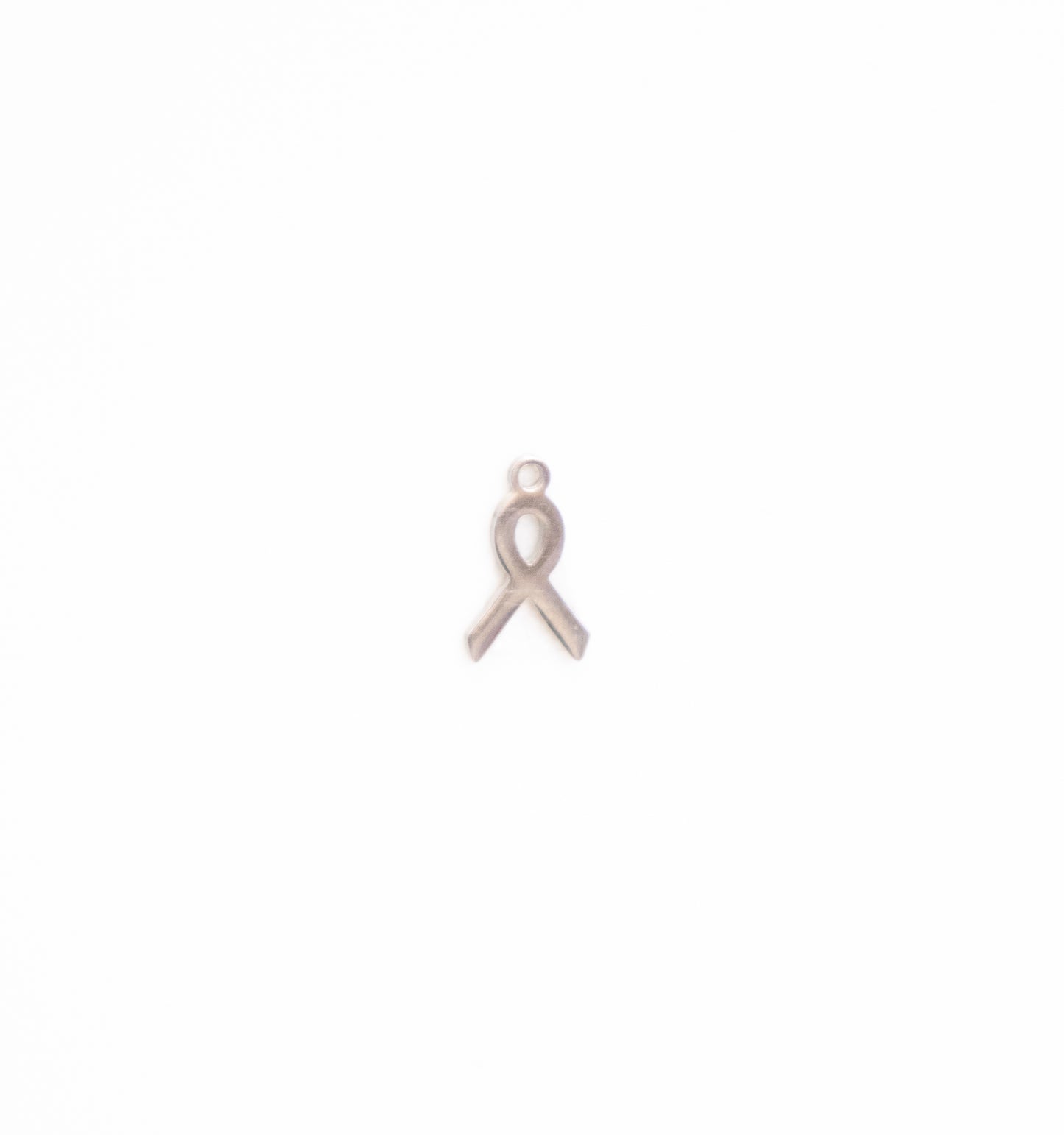Silver Ribbon Charm