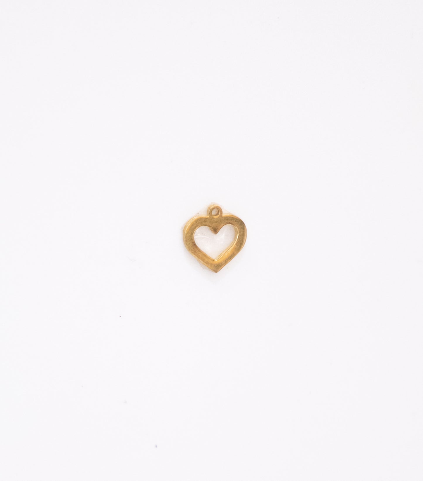 Gold Open Heart Charm