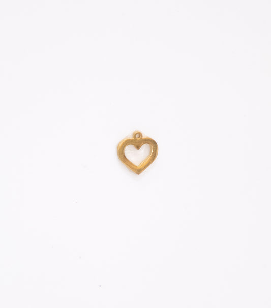 Gold Open Heart Charm