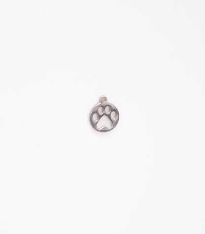 Silver Paw Print Charm