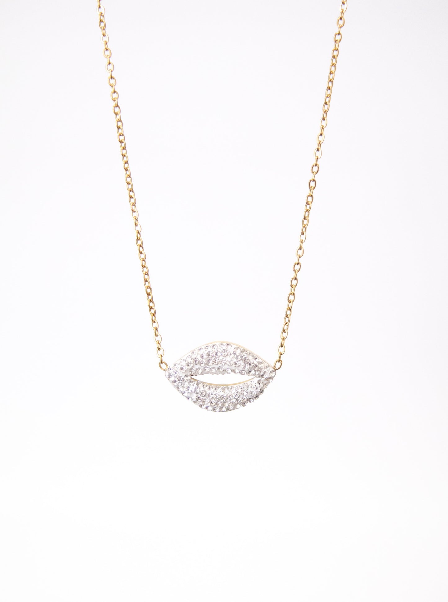 Diamanté Lips Necklace