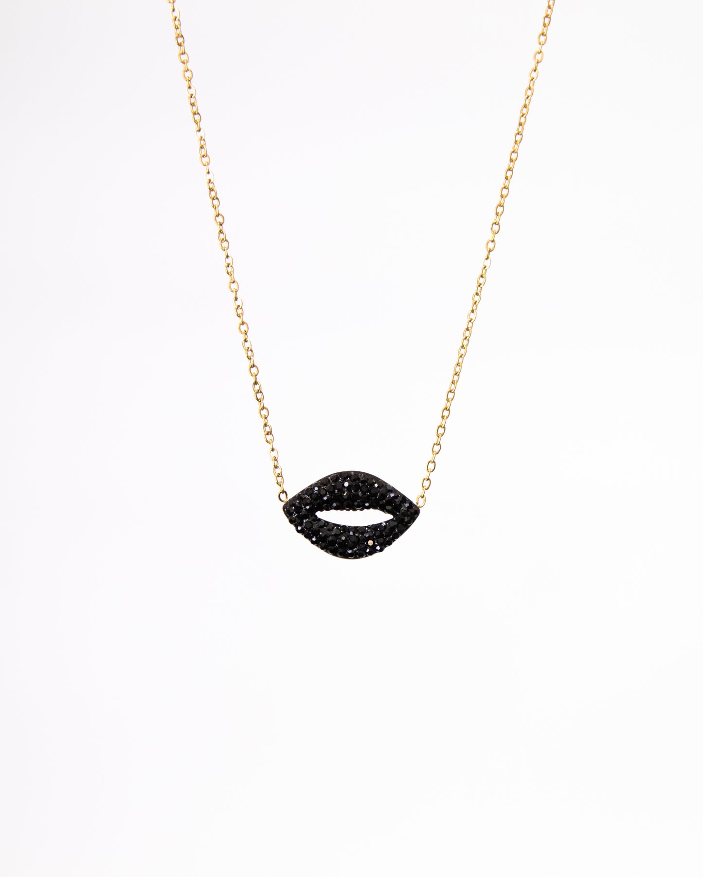 Diamanté Lips Necklace