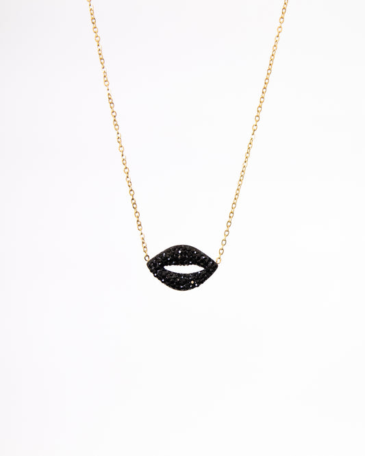 Diamanté Lips Necklace