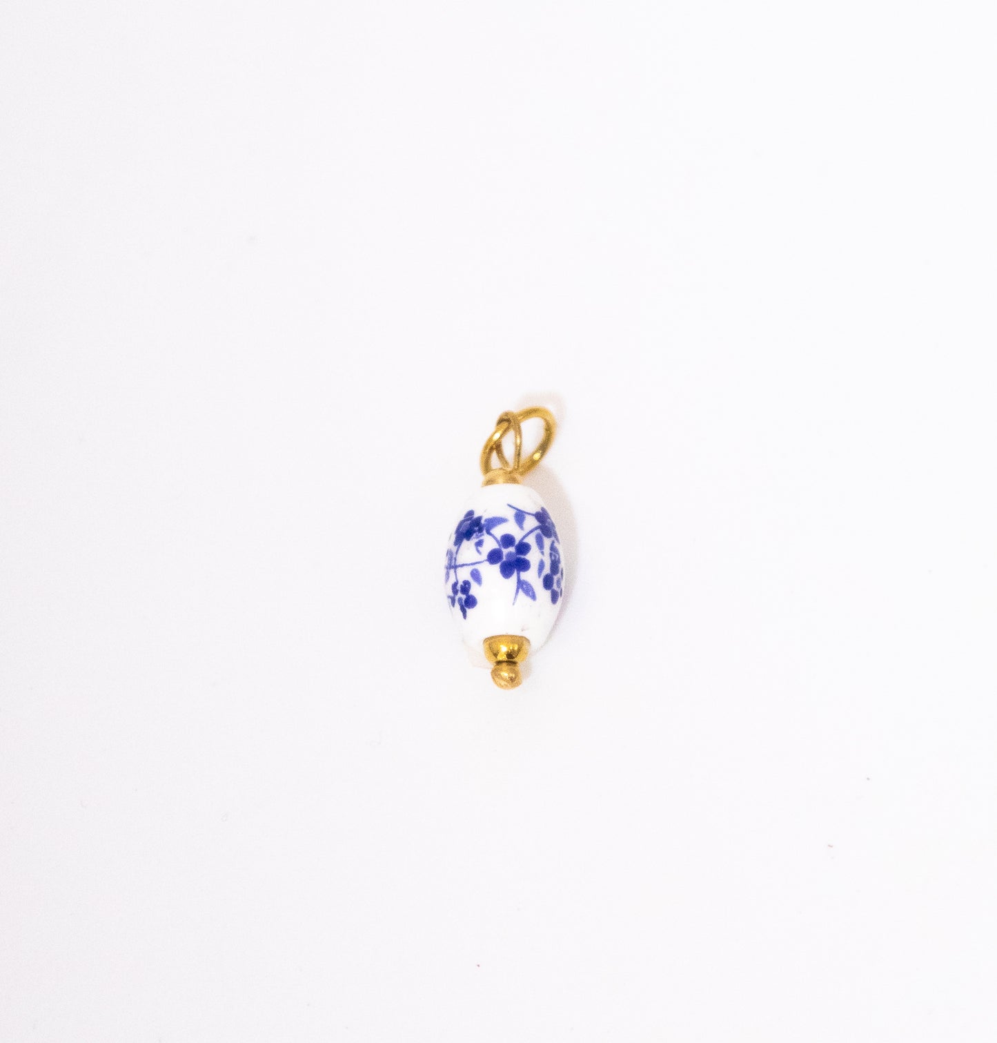 Barrel Shaped Floral Ceramic Charm