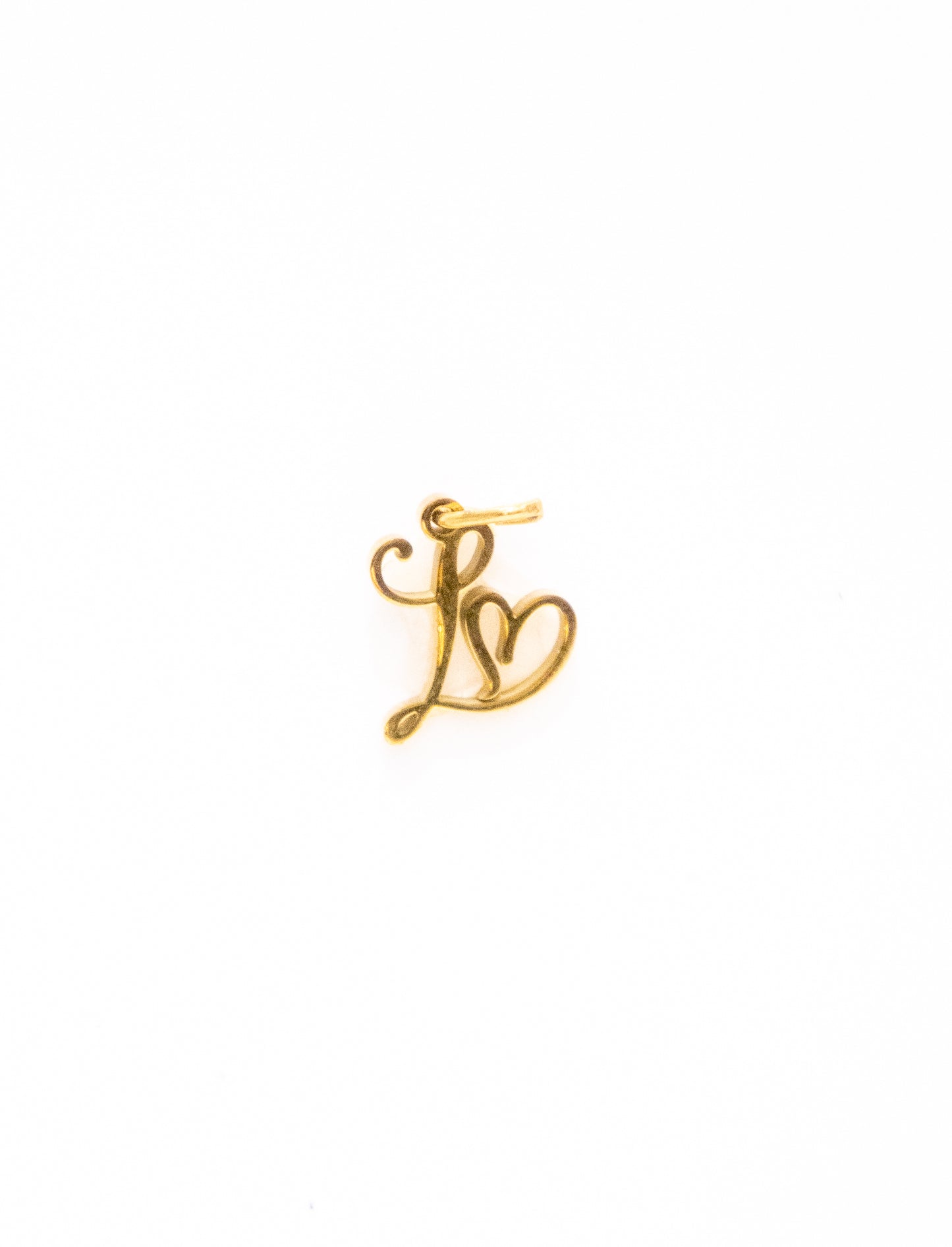 Gold Cursive Initial Charms