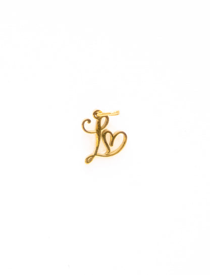 Gold Cursive Initial Charms