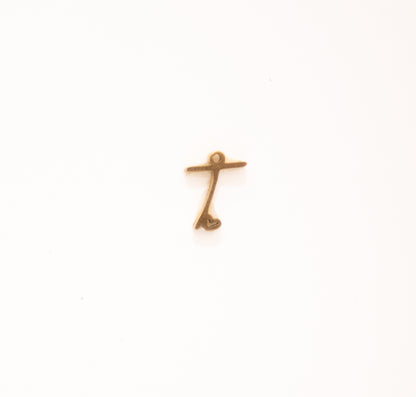 Gold Cursive Initial Charms