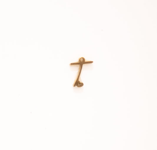 Gold Cursive Initial Charms