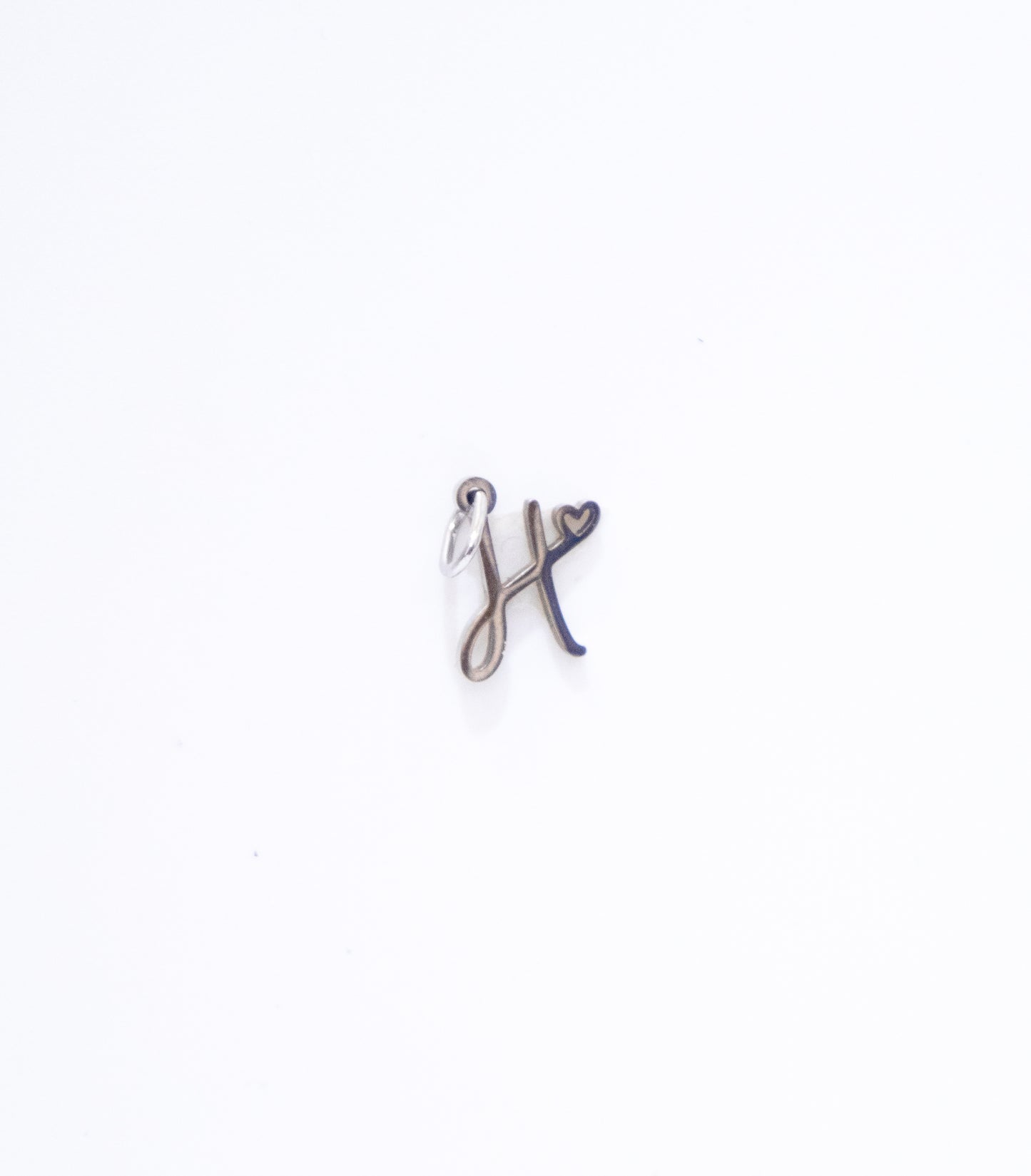 Silver Cursive Initial Charms