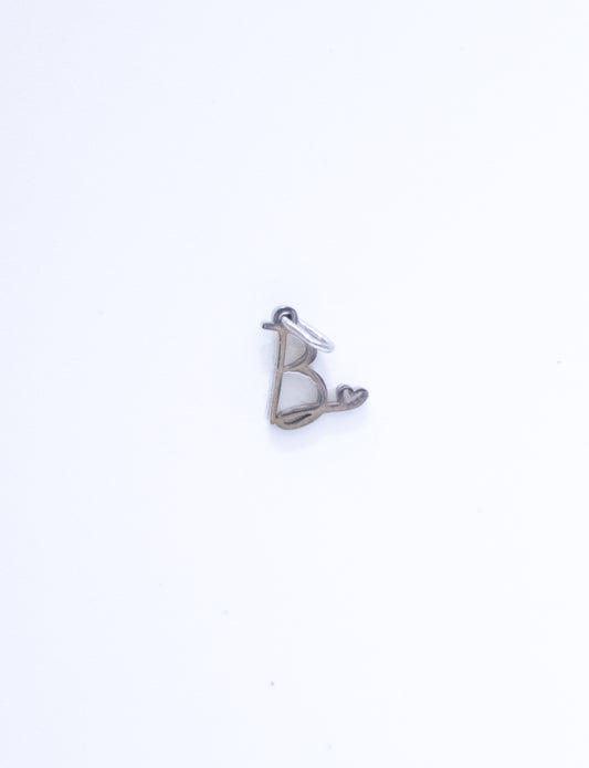 Silver Cursive Initial Charms