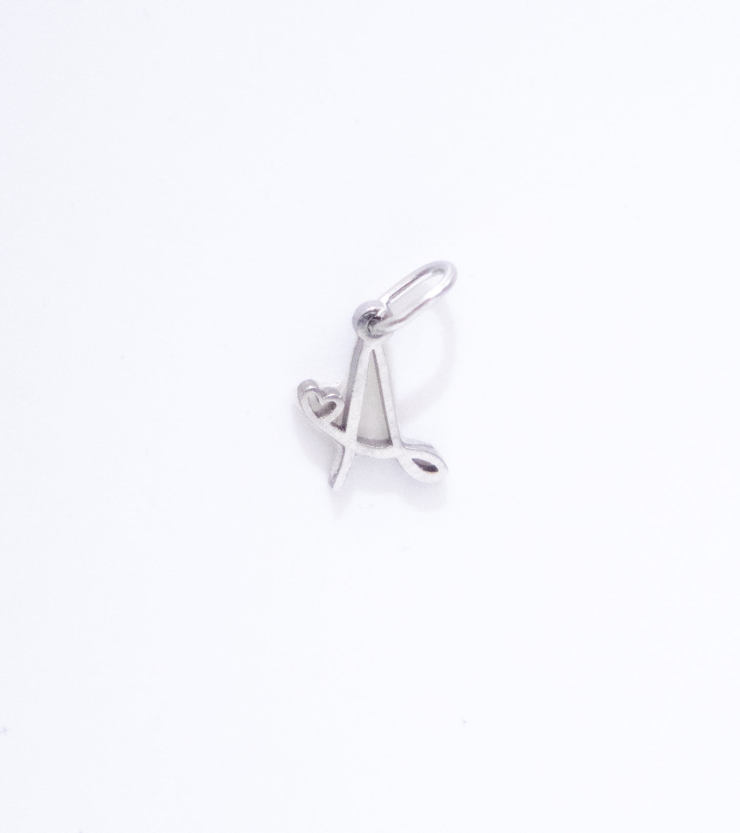 Silver Cursive Initial Charms