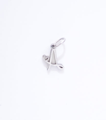 Silver Cursive Initial Charms