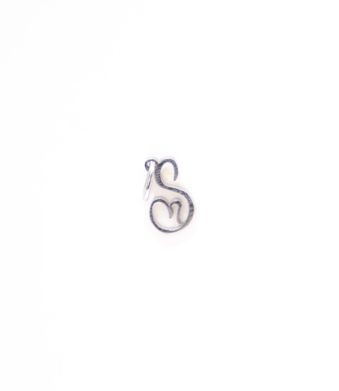 Silver Cursive Initial Charms