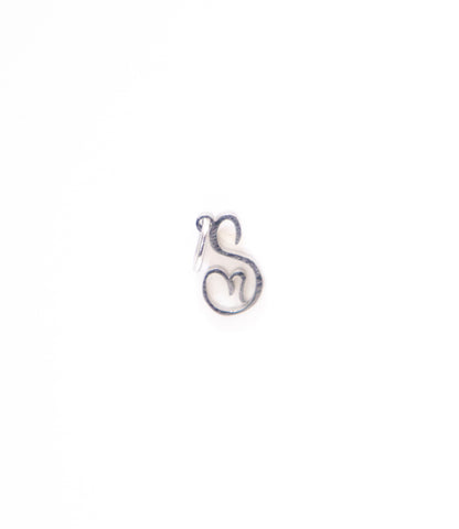 Silver Cursive Initial Charms