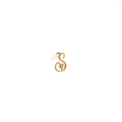 Gold Cursive Initial Charms