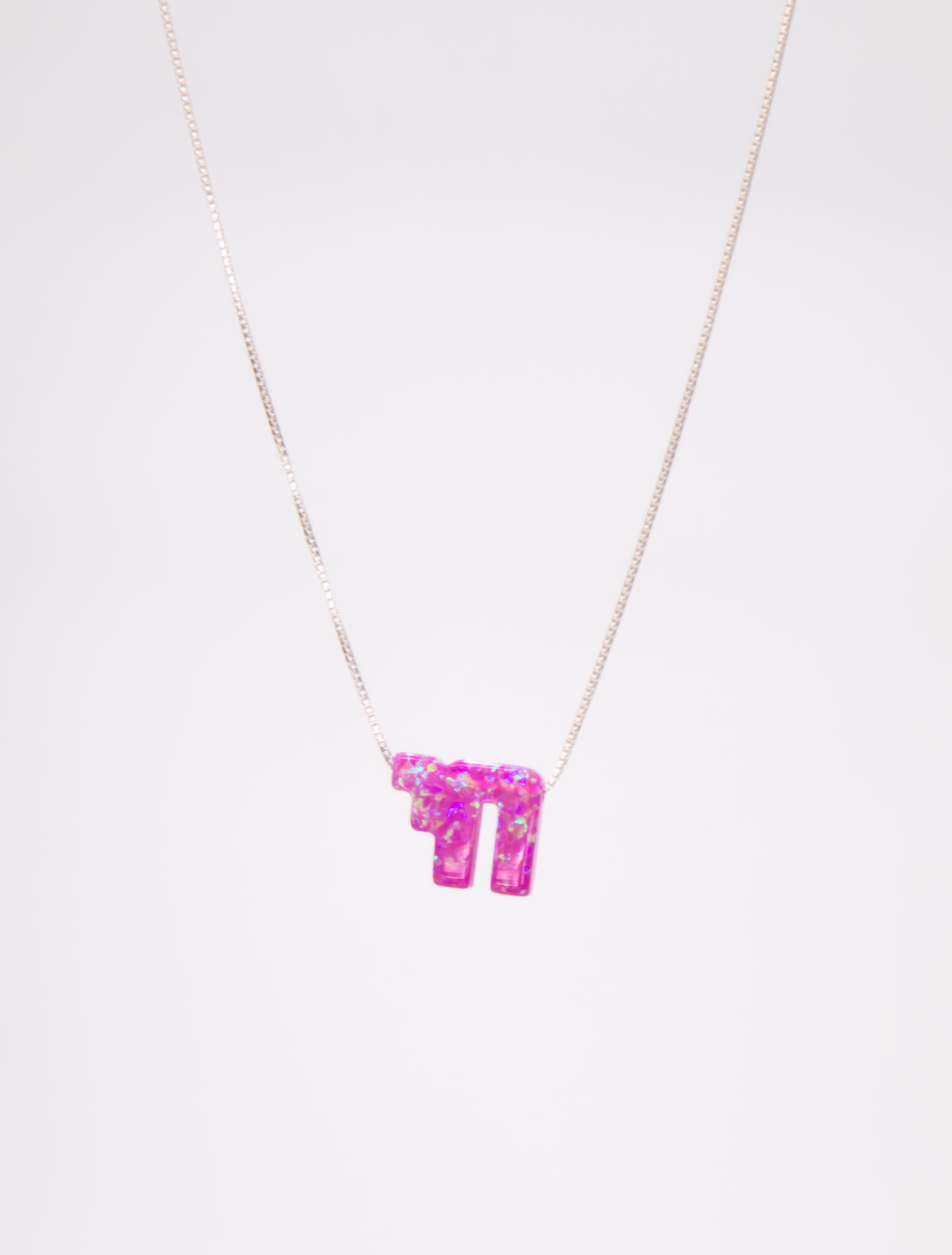 Sterling Silver Opal Chai Necklaces