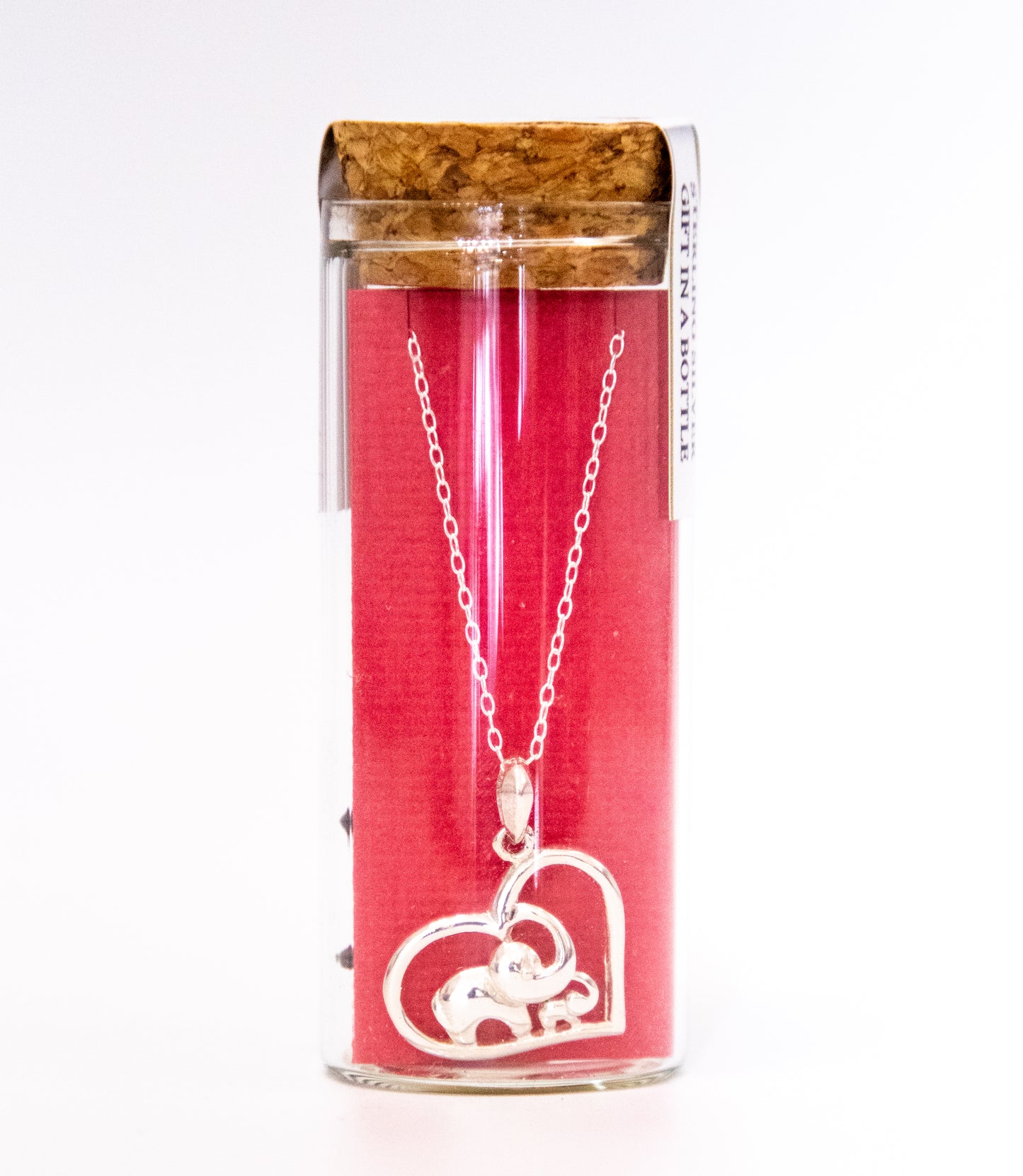 Elephant and Calf Heart Necklace