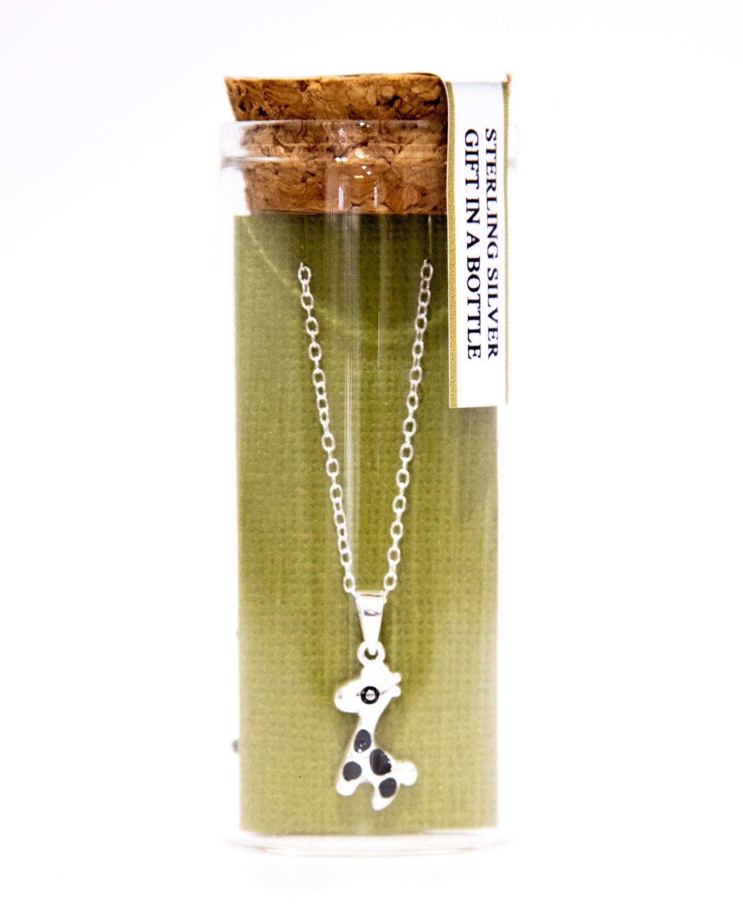 Giraffe Necklace with Black Enamel Spots