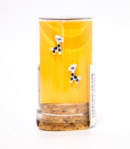 Enamel Spots Giraffe Studs