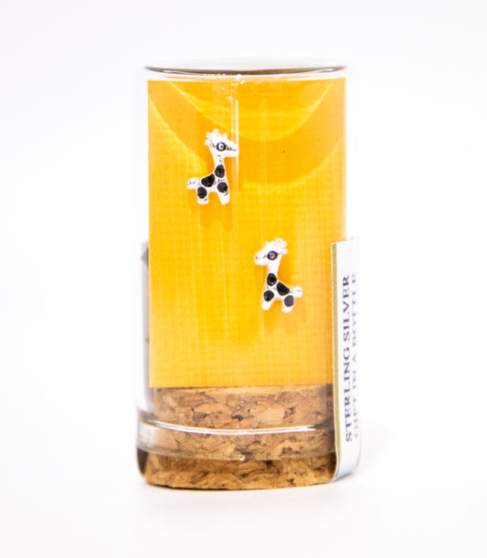 Enamel Spots Giraffe Studs