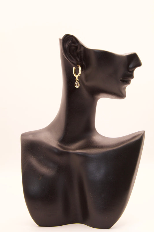 Teardrop Crystal Huggies