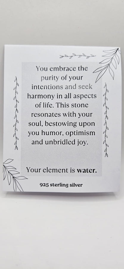 June Birthstone Sterling Silver Earrings