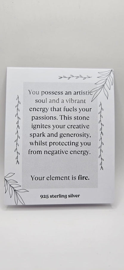 July Birthstone Sterling Silver Earrings